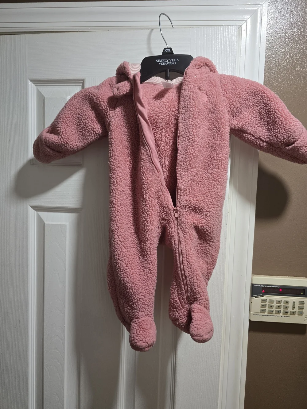 Carter's Pink Sherpa Hooded Footed One-Piece